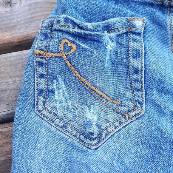 Girls Children's Place Jeans Silver Sequin Sparkle - Picture 6 of 9